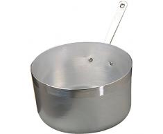 Pentole Agnelli Casserole Haute en Aluminium BLTF, avec poignÃ©e en Acier Inoxydable, Argent 1,5 l Argent