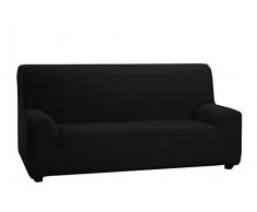 Martina Home Tunez Housse de canapé élastiquée 4 Places 4 Plazas (240-270 cm) Noir