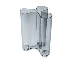 koziol vase Clara L, thermoplastique, anthracite transparent,11,5 x 12,5 x 16,6 cm