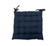 Soleil docre 005714 Norvege Dessus de Chaise CapitonnÃ© Polyester Coton Bleu 40 x 40 cm