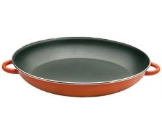 Ibili 917142 Plat à Paella Orange en acier émaillé vitrifié 42 cm (10 personnes)