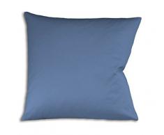 Fleuresse Colours 9100â4580 taie doreiller 40 x 80 cm en Satin de Coton mako, 100% Couleur Bordeaux Coton avec Fermeture Ã©clair -, Denim, 40 x 60