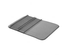 AmazonBasics Grand Ã©gouttoir - 47,7 x 60,9Â cm - Gris anthracite/Noir, avec 2 tapis