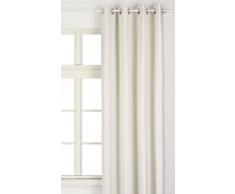HomeMaison.com HM69851472 Rideau Ameublement Occultant Faux Uni TissÃ© 3 Couches Polyester Ãcru 140 x 260 cm