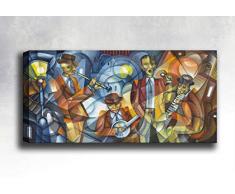 Bonamaison Peinture sur toile, multicolore, 30 x 90 cm - Conçu et fabriqué en Turquie