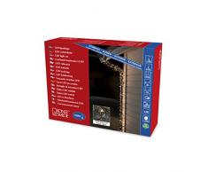 Konstsmide 3649â110Â Micro LED Guirlande lumineuse, givrÃ©/pour extÃ©rieur (IP44) 1200Â diodes blanc chaud Transformateur extÃ©rieur/24Â V/CÃ¢ble Noir