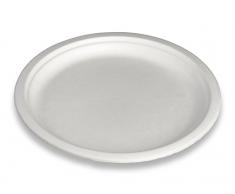 GUILLIN ARFV260 CARTON DE 500 Assiette Ronde, Fibre VÃ©gÃ©tale, Ivoire, 26 x 26 x 2 cm