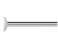 Spirella 10.10329 Barre de Douche coudée Universelle chromée, Aluminium Aspect, 82 x 3 x 3 cm