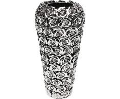 Kare 65662 Grand Vase ChromÃ©/Motifs de Rose