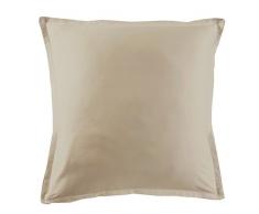 Essix - Taie doreiller Triumph Line Satin de coton Cendre 65 x 65 cm