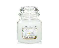 Yankee Candle 1230625E bougie de poterie moyenne, blanc Gardenia
