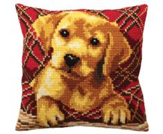 Collection dArt CD5160 40 x 40 cm Brady Kit Point de Croix Coussin, Coton, Multicolore, 23,5 x 1,5 x 19 cm