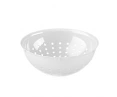 Koziol 3806525 Passoire 2 L, Plastique, Blanc Opaque, 21 x 21 x 7,8 cm