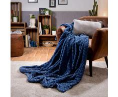 Sancarlos MER Plaid Bleu, 130Â x 160Â cm