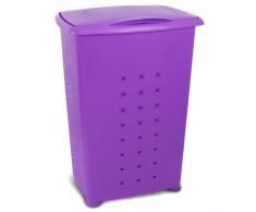 TATAY Pongotodo Millenium Panier Ã Linge Moderne 42.00x35.50x64.00 cm Prune