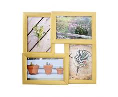 AmazonBasics Cadre photo multiple (4)- 10 x 15 cm, Laiton