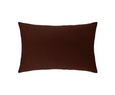 Soleil dOcre Taie doreiller 50x75 cm ATMO UNI chocolat