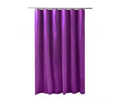 Frandis 195066 Rideau de Douche avec 12 Oeillets PEVA/MÃ©tal Aubergine 180 x 200 cm