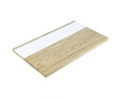 Bois butiq Servir Plateau & Planche Ã dÃ©couper Bois, Naturel, Blanc, 50Â x 30Â x 2Â cm