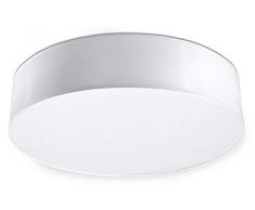 Sollux Arena 45 SL.0126 Plafonnier rond moderne en PVC Blanc E-27 Ãclairage LED