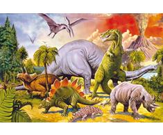 1art1 Dinosaures Poster - Collage, Monde Dino (91 x 61 cm)