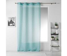 douceur dintÃ©rieur panneau a oeillets 140x240 cm voile sable pompons pomponi menthe