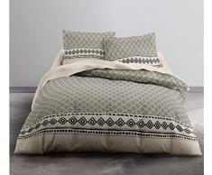 TODAY Enjoy Ghalia-Parure HC3 Housse de Couette 220x240 + 2 Taies dâOreiller 100% Coton, COTON-57 Fils, Beige, 220/240