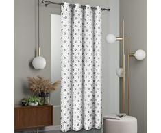 140x245 Rideau Oeillets Opaque DÃ©coration Fleur Fleurs Blanc Noir Snowy Night Hypnosis