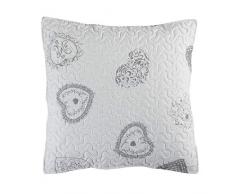 couleur montagne housse de coussin 45x45 cm microfibre olympe gris