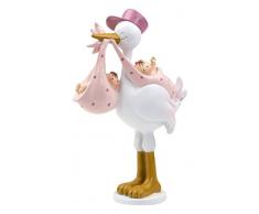 Mopec Y581.2 Figurine pour gÃ¢teau en Forme de Cigogne avec Jumelles Pita, Pack Contenant 1 unitÃ©
