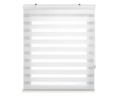 Blindecor 150130160 Lira Luxury Store Enrouleur Double Tissage, Jour/Nuit, Blanc CassÃ©, 160 x 180 cm