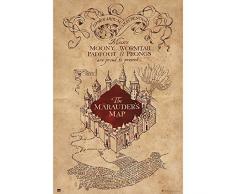 ErikÂ® - Poster Harry Potter Carte du maraudeur - Papier GlacÃ© - 91x61cm