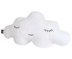 Paparajote Factory Coussin Doux en Forme de Nuage, spÃ©cial pour bÃ©bÃ© 80 x 16 x 42 cm Blanc