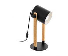 EGLO 43047 Lampe de table, 28 W, Noir, Marron