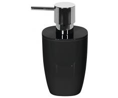 Spirella Pure Distributeur de Savon Salle de Bain Accessoires, polystyrÃ¨ne, 15Â x 7,5Â x 7,5Â cm, Noir, 15 x 7.5 x 7.5 cm