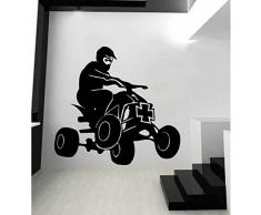 TATOUTEX Stickers Silhouette de Quad - Vert Lime, L 65cm x H 60cm