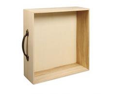 Rayher 62596000 tiroir en bois fSC mix credit 25 x 25 x 8 cm avec suspension