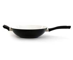 Berghoff Eclipse Anti-adhÃ©sif avec revÃªtement en cÃ©ramique Induction Wok, Noir, 28Â cm