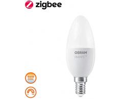 OSRAM Smart+ Ampoule LED ConnectÃ©e | Culot E14 | Forme Flamme | Dimmable | Blanc Chaud/Froid 2000/6500K | 6W (Ã©quivalent 40W) | Zigbee - Compatible Android & Amazon Alexa