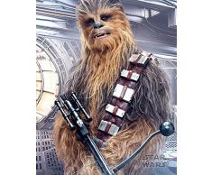 Pyramid International Chewbacca Bowcaster Star Wars The Last Jedi Mini Poster, Plastique/Verre, Multicolore, 40Â x 50Â x 1.3Â cm