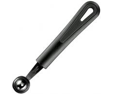 Westmark 28222270 Cuillère à Pomme Parisienne Gentle en PP/INOX, Noir/Argent, 17,3 x 2,7 x 2 cm