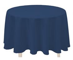 Soleil docre 815240 ALIX Nappe anti-tÃÂ¢ches ronde Polyester Marine 180 cm