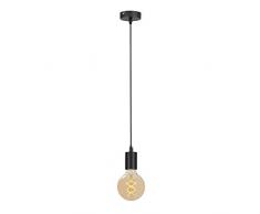 Briloner Leuchten 4099-015 Suspendue, Lampe éclairage, Suspension Retro/Vintage, en Acier Noir, 1 x E27 Max. 60 Watt, W