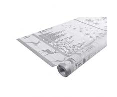 Nappe Attitude Rl Damasse L120 X 6m Decor Noel Argent, 120x6m