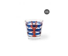 Excelsa Boston Lot de 6 verres à eau, verre soufflé