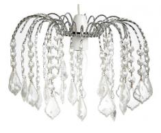 Lighting Web Co Lustre en verre Ã 3 rangs finition chromÃ©e Transparent