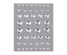 Efco CÅur Strass Acrylique Autocollant, Cristal, 4/6/8/10Â mm, clÃ©