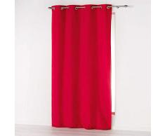 douceur dintérieur rideau a oeillets 140x260 cm microfibre absolu rouge