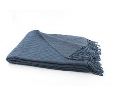 bolzan Lits Gaudi Plaid, Laine, foncé/Taupe, Simple, 130 x 180 x 2 cm