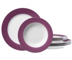 Ritzenhoff & Breker 596687 Doppio Flower Service de Table Violet 8 piÃ¨ces